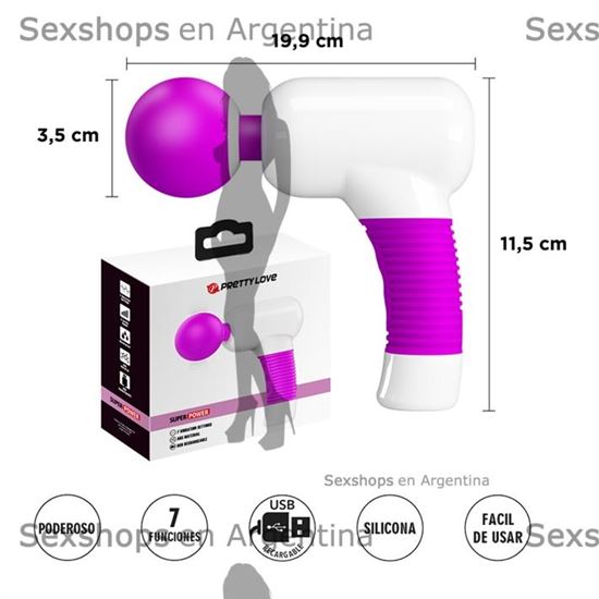 PODEROSO vibrador masajeador con carga USB